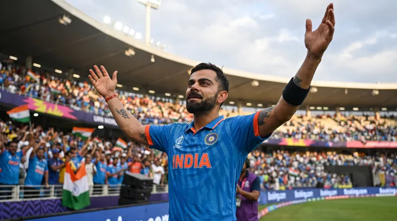 Kohli scored a record 765 runs during the 2023 World Cup in India.
