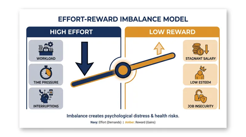 The three transmitter systems of reward in the ERI model: money, esteem, and career opportunities.
