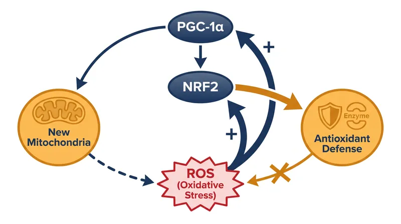 How the cell balances energy production with oxidative stress management.