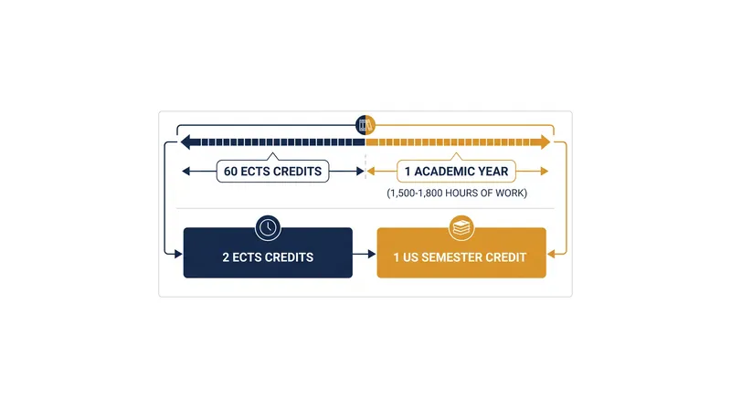US universities typically convert ECTS credits at a two-to-one ratio.