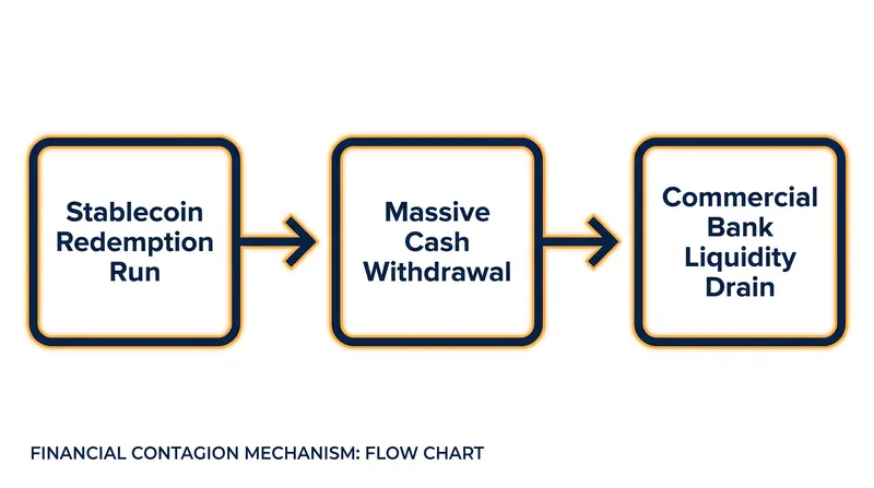 How the ESCB warns a stablecoin panic could transmit into a traditional bank run under the current 60% deposit rule.