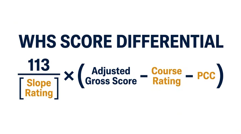 The formula used to convert an adjusted gross score into a standardized Score Differential.