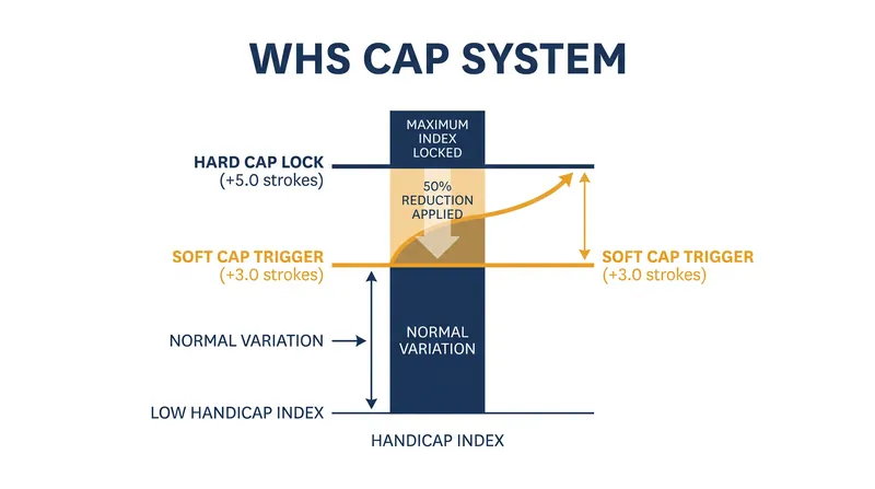 The Soft Cap and Hard Cap mechanisms prevent a player's index from rising too quickly over a 365-day window.