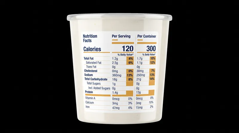 Dual-column labeling forces the math out into the open for larger packages.