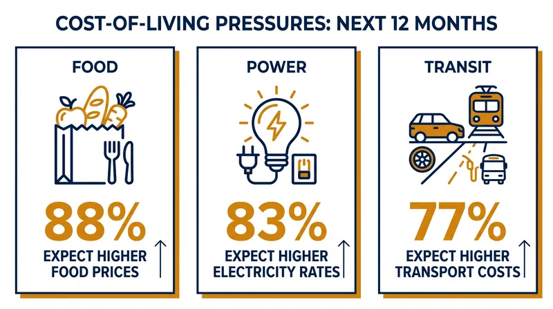 Despite macroeconomic stabilization, household essentials are projected to see continued price increases.