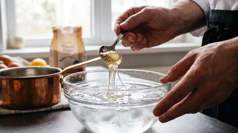 The traditional cold-water test allows confectioners to physically feel the sugar's moisture level.