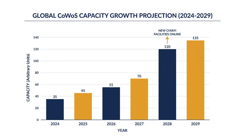 The five new facilities are expected to structurally double TSMC's CoWoS output by the end of the decade.