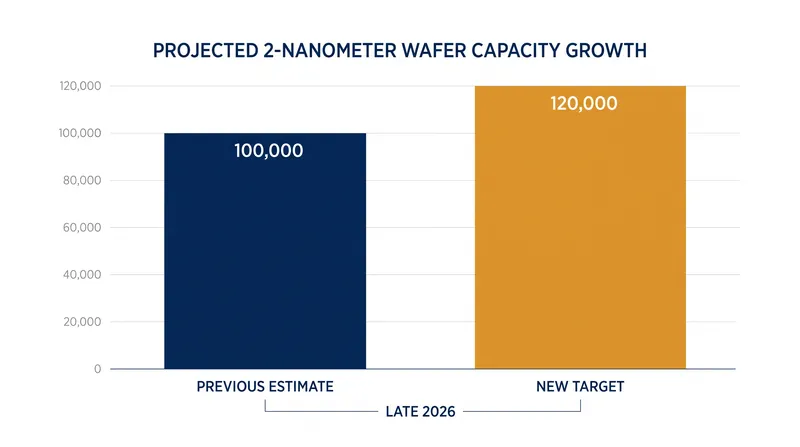 TSMC's revised 2-nanometer capacity targets for 2026.
