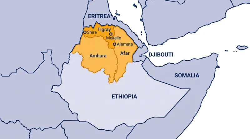 The conflict has opened multiple fronts across northern Ethiopia, with fighting reported in Tigray, Amhara, and Afar.
