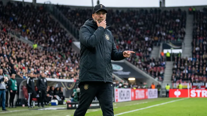 Jürgen Klopp watches on during his first home defeat as Germany's national team manager.