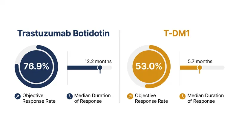 Patients receiving the novel ADC experienced more frequent and durable tumor responses.