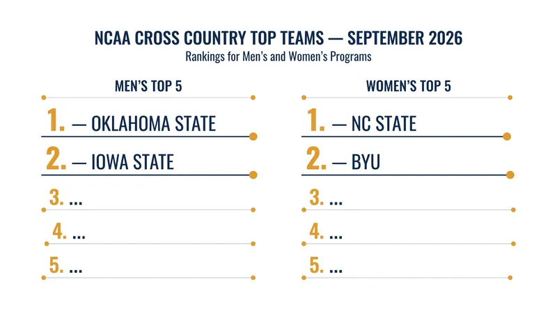 Early-season consensus rankings place familiar dynasties at the top of the national polls.