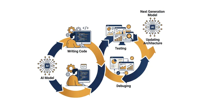 Recursive self-improvement allows an AI model to autonomously upgrade its own architecture without human intervention.