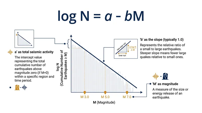The variables of the Gutenberg-Richter equation dictate the seismic budget of the Earth's crust.