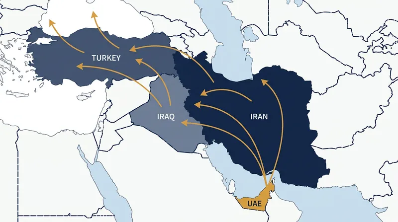 Flydubai and other UAE carriers have been forced to reroute flights over Iraq and Turkey to avoid Iranian airspace.