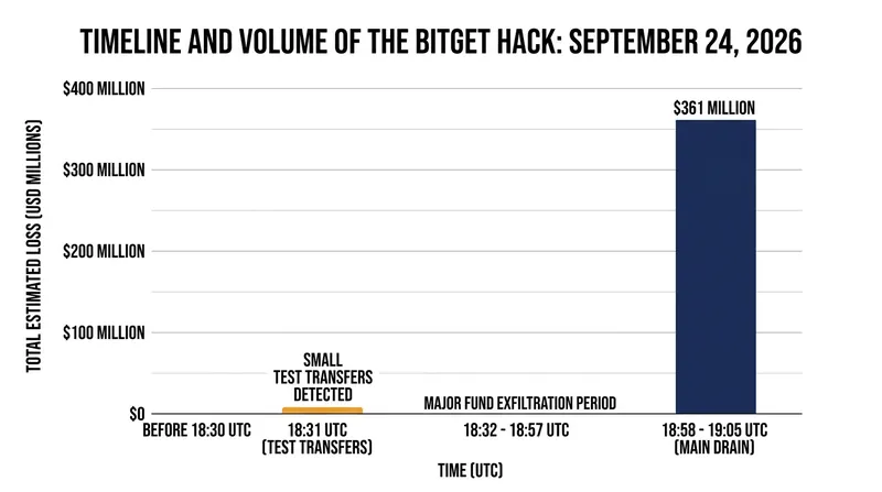 The attackers executed the main drain in a seven-minute window before internal systems halted withdrawals.