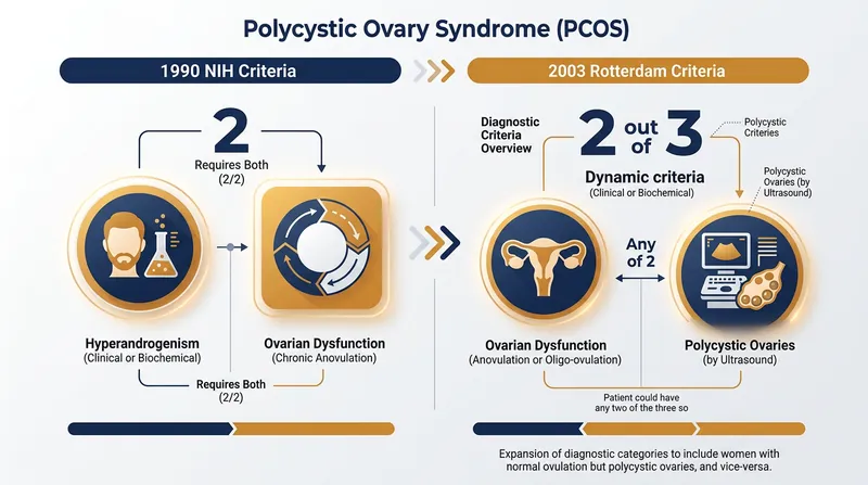 The Rotterdam criteria expanded the diagnostic pool by requiring only two out of three key symptoms.