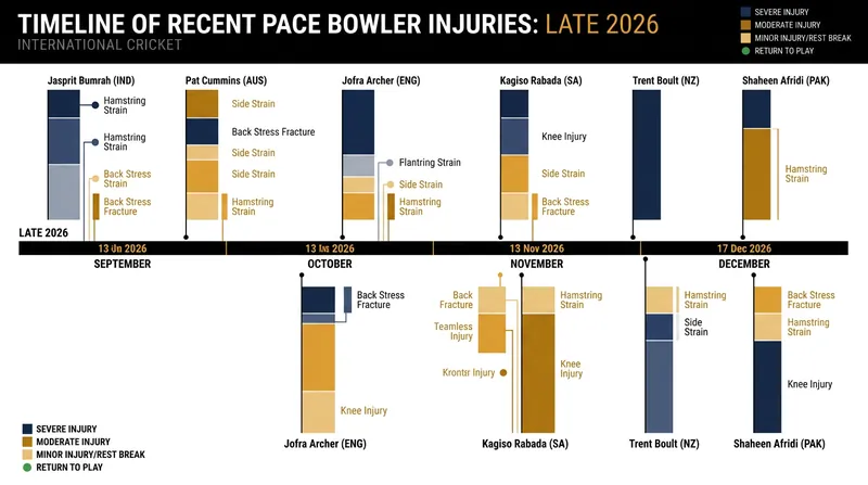 The rapid succession of fast-bowling injuries has forced national selectors into immediate roster shuffles.