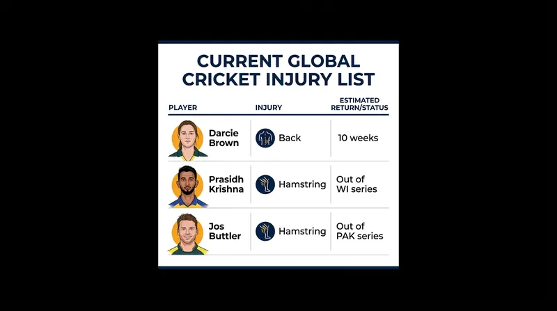 Key international players currently sidelined by injury ahead of the October fixtures.