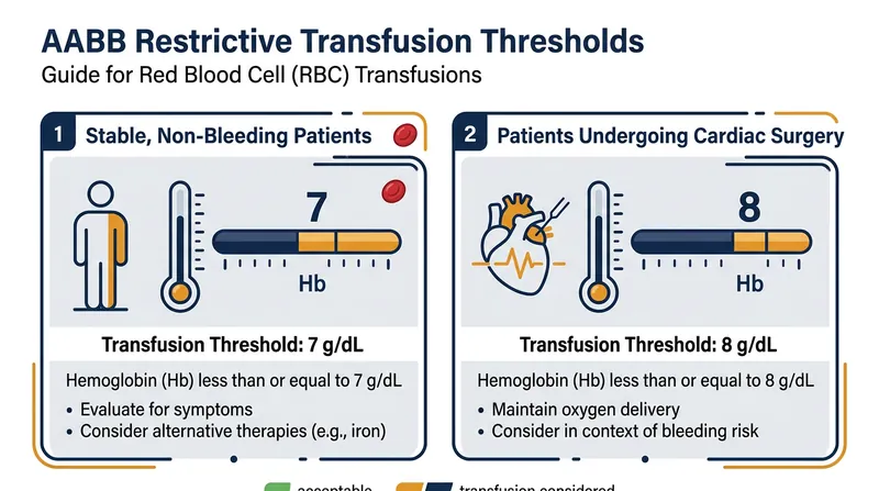 Evidence-based guidelines now dictate strict thresholds for when a red blood cell transfusion is medically necessary.