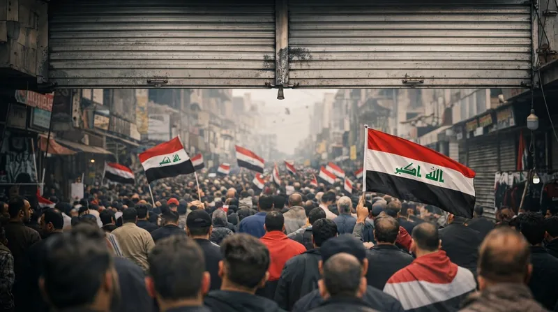Iraqi citizens and security personnel celebrate the formal departure of American combat forces in Baghdad.