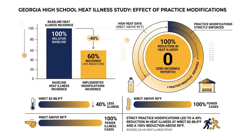Mandating practice modifications based on composite heat thresholds dramatically reduces exertional heat illnesses.