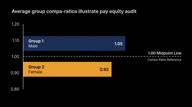 Aggregating compa-ratios across demographic groups allows human resources teams to identify and quantify systemic pay gaps.