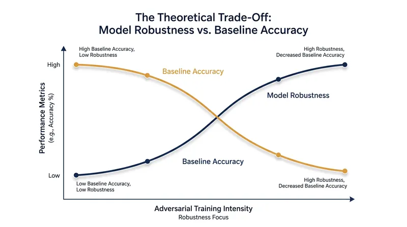 Mathematical impossibility results demonstrate that optimizing a model for robustness almost always degrades its baseline accuracy.