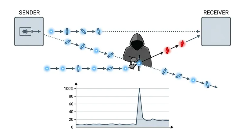 The no-cloning theorem guarantees that any attempt to eavesdrop on a quantum channel leaves a permanent, detectable error trace.