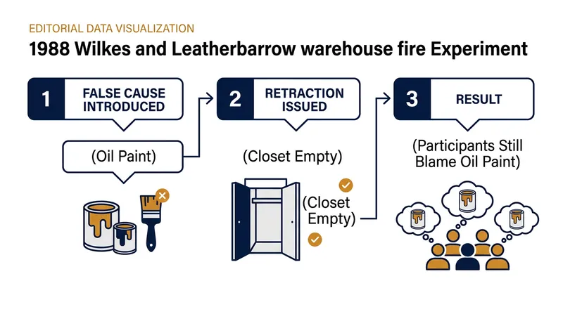 The 1988 warehouse fire experiment first documented the Continued Influence Effect.