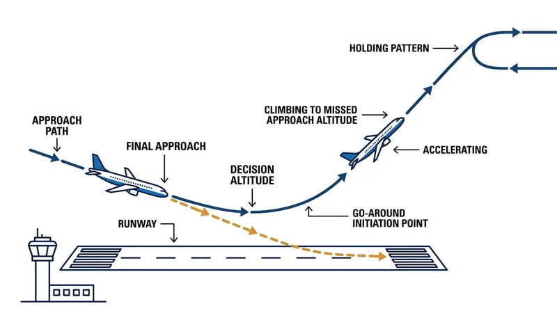 The software anomaly occurs when a pilot alters the preprogrammed flight path following a missed approach.