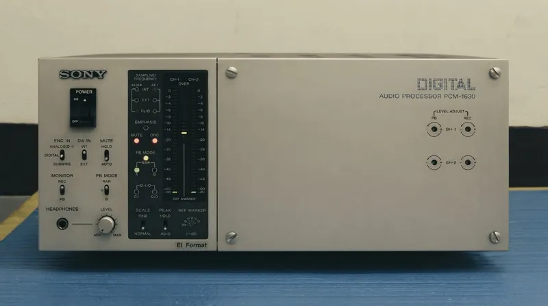Early digital audio was mastered by disguising the data as a black-and-white television signal.