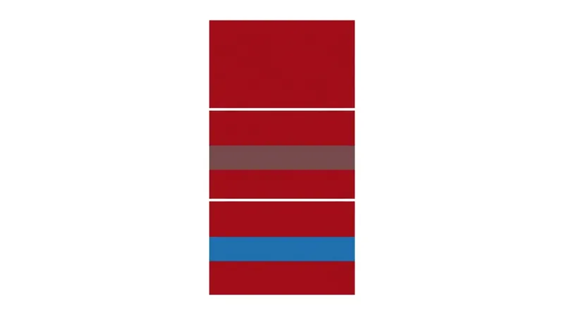 The brain's color constancy algorithms exaggerate the localized deficit of red light, artificially painting the vein blue to maximize visual contrast.