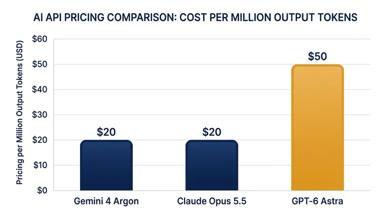 Google's post-introductory standard pricing matches Anthropic's base rate while undercutting OpenAI.