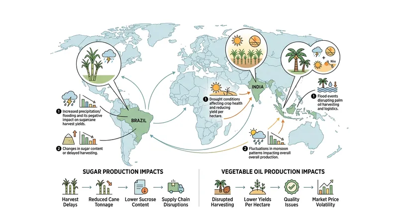Adverse weather conditions across key growing regions have driven up wholesale costs for sugar and cooking oils.