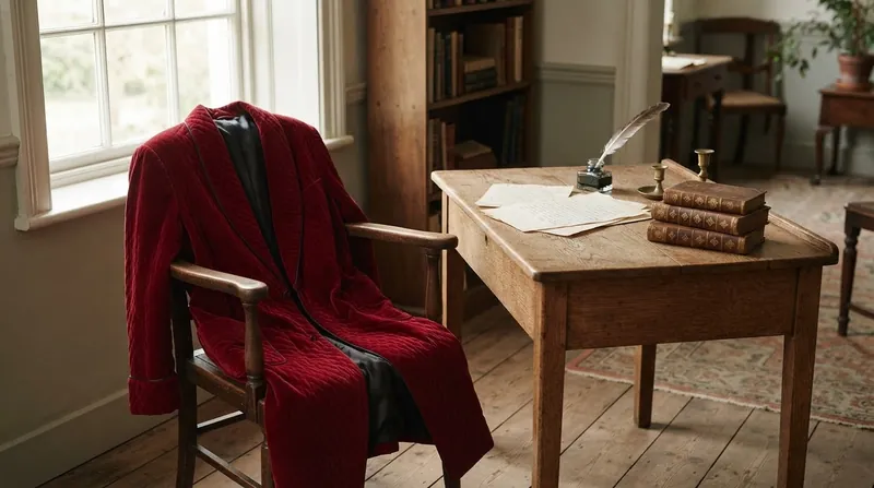 Illustration: Denis Diderot's famous scarlet robe triggered a cascade of debt as he replaced his entire study to match it.