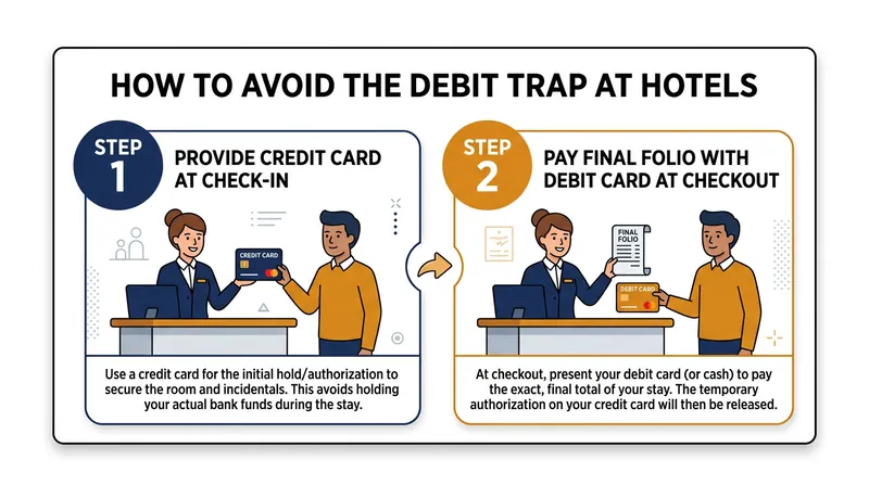 Severing the link between the incidental hold and your checking account protects your liquid cash.