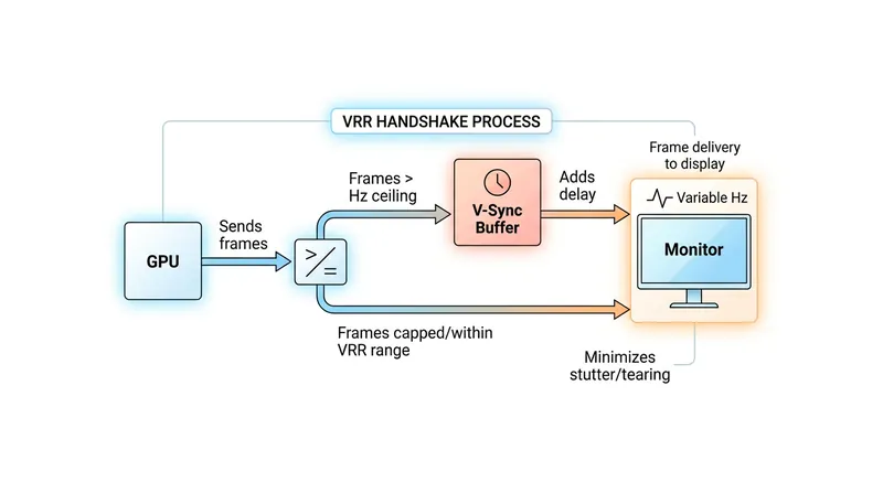 By maintaining a slight deficit below the maximum refresh rate, the V-Sync buffer is completely bypassed.