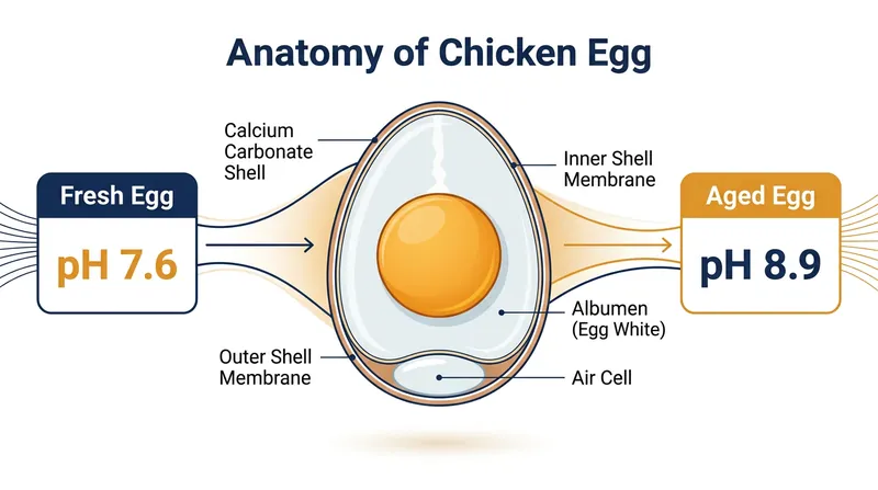 The inner shell membrane acts as a chemical anchor for albumen proteins until the egg's acidity drops.
