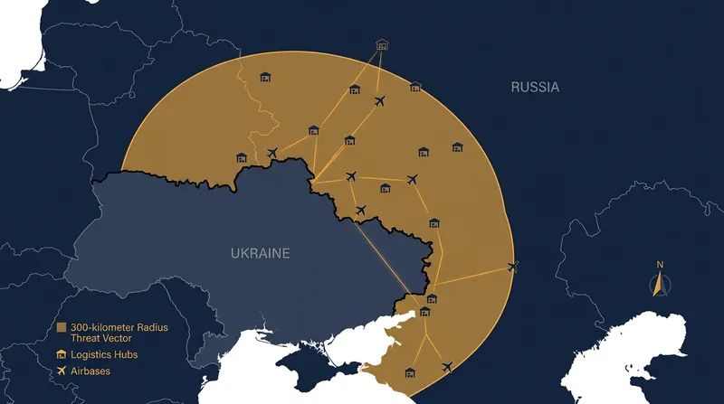 The estimated 300-kilometer range of the FP-7 forces Russian commanders to relocate critical logistics nodes further east.