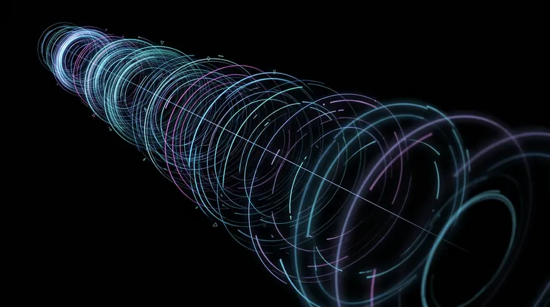 RoPE pairs embedding dimensions into 2D slices, rotating each slice at an exponentially slower base frequency.