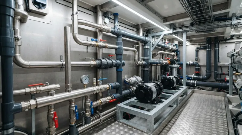 Illustration: Inline macerator pumps pulverize waste before it enters the main holding tanks, though they remain vulnerable to foreign objects.