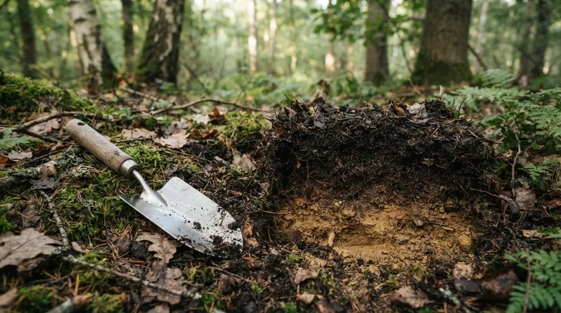 Illustration: In alpine zones lacking deep organic soil, packing out waste is the only viable option.