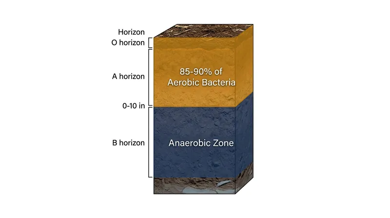 The vast majority of beneficial soil microbes live entirely within the top 6 inches of the ground.
