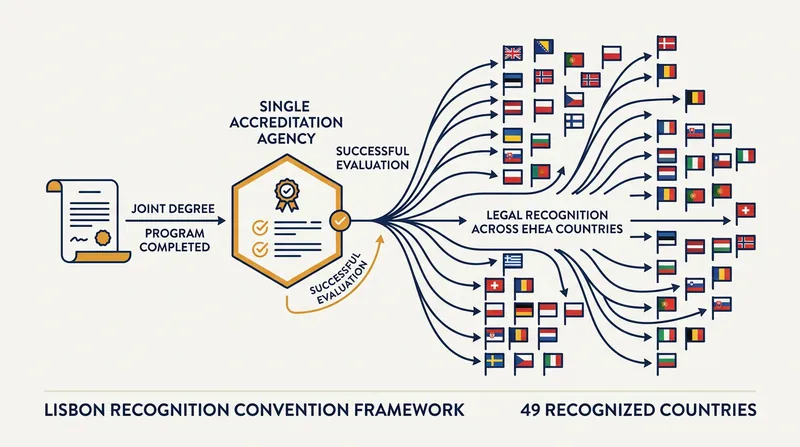 The European Approach for Quality Assurance allows joint programs to undergo a single accreditation review rather than satisfying multiple national regulators.
