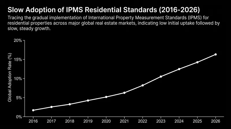 Despite being introduced in 2016, IPMS Residential standards face slow adoption in legacy markets.