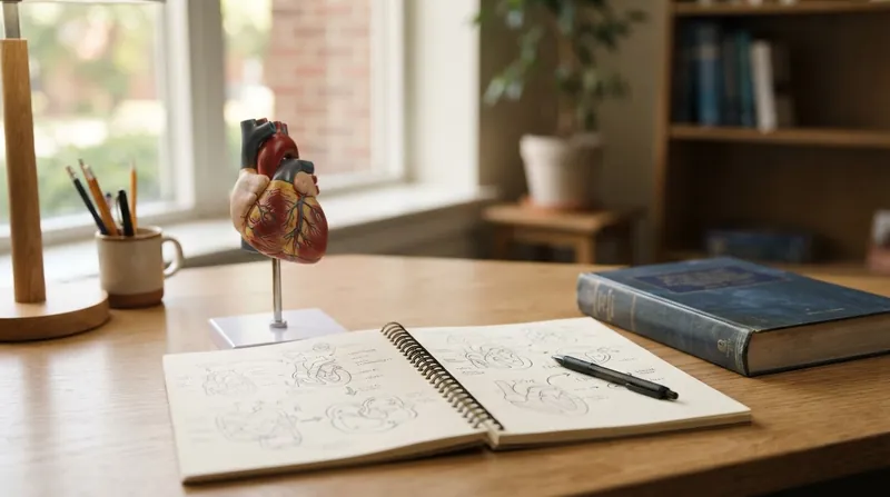 Illustration: Adult learners, including medical students, rely on physical and visual models before mastering abstract clinical concepts.