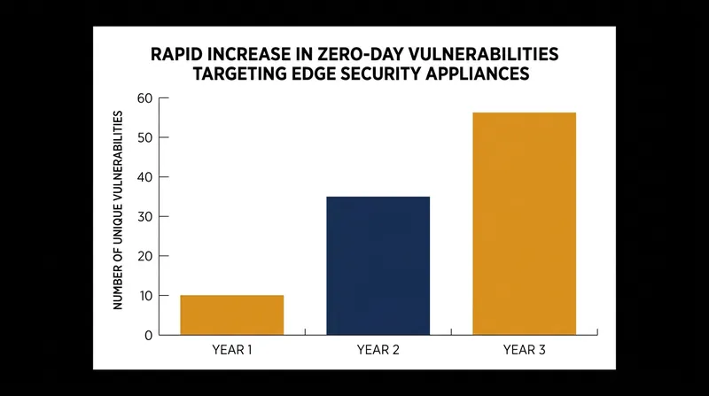 Edge security devices have increasingly become the primary initial access vector for advanced threat actors.