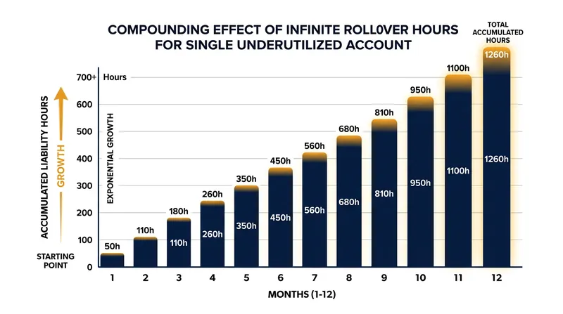 Infinite rollover transforms a predictable income stream into a compounding operational debt.
