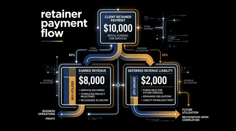 Under ASC 606, unused retainer hours must be logged as a liability rather than recognized revenue.